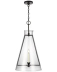 Feiss Keystone 1-Light Aged Iron Pendant