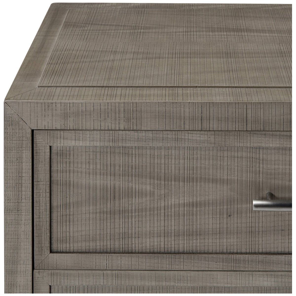 Sonder Living Raffles 2-Drawer Nightstand in Grey and Pewter