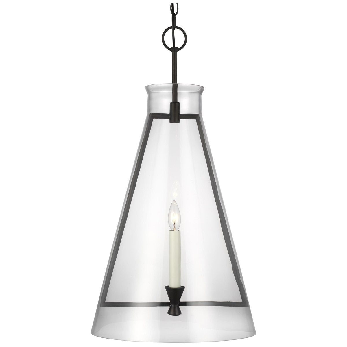 Feiss Keystone 1-Light Aged Iron Pendant