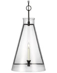 Feiss Keystone 1-Light Aged Iron Pendant