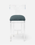 Made Goods Aldercy Clear Acrylic Counter Stool in Aras Mohair