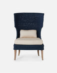 Made Goods Arla Wingback Outdoor Lounge Chair in Alsek Fabric