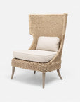 Made Goods Arla Wingback Outdoor Lounge Chair in Clyde Fabric