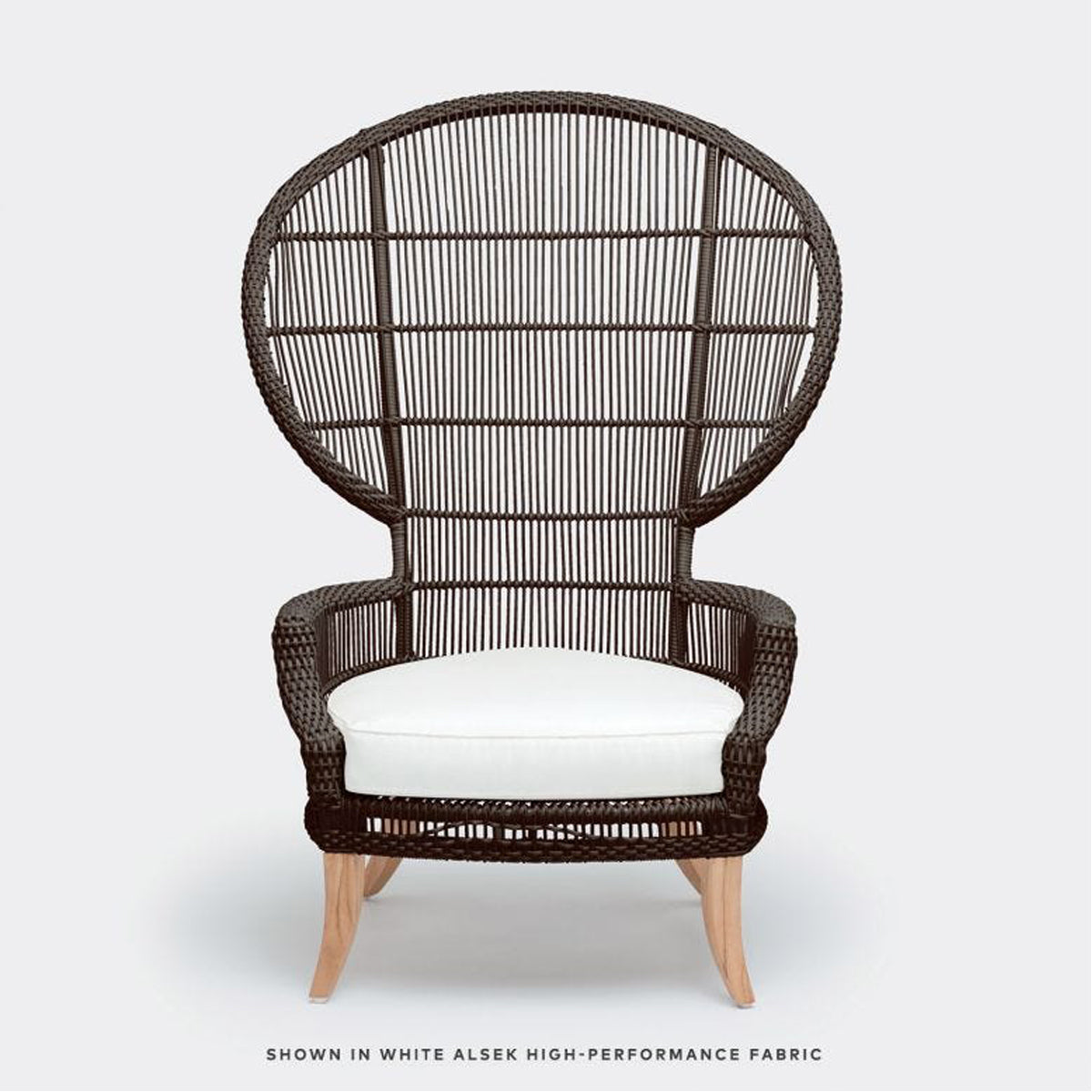 Made Goods Aurora Woven Wingback Outdoor Lounge Chair in Alsek Fabric