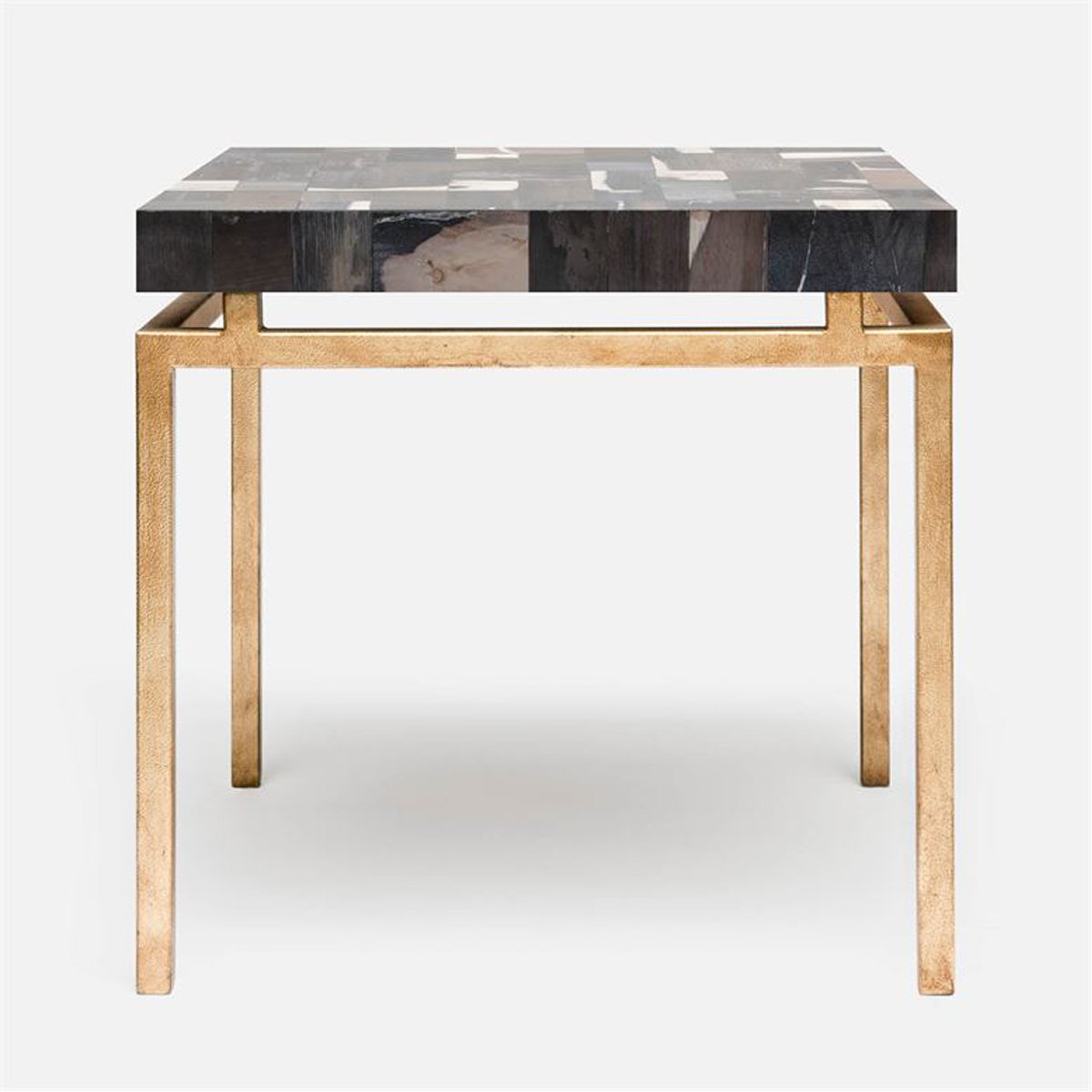 Made Goods Benjamin Floating Leg Side Table in Petrified Wood