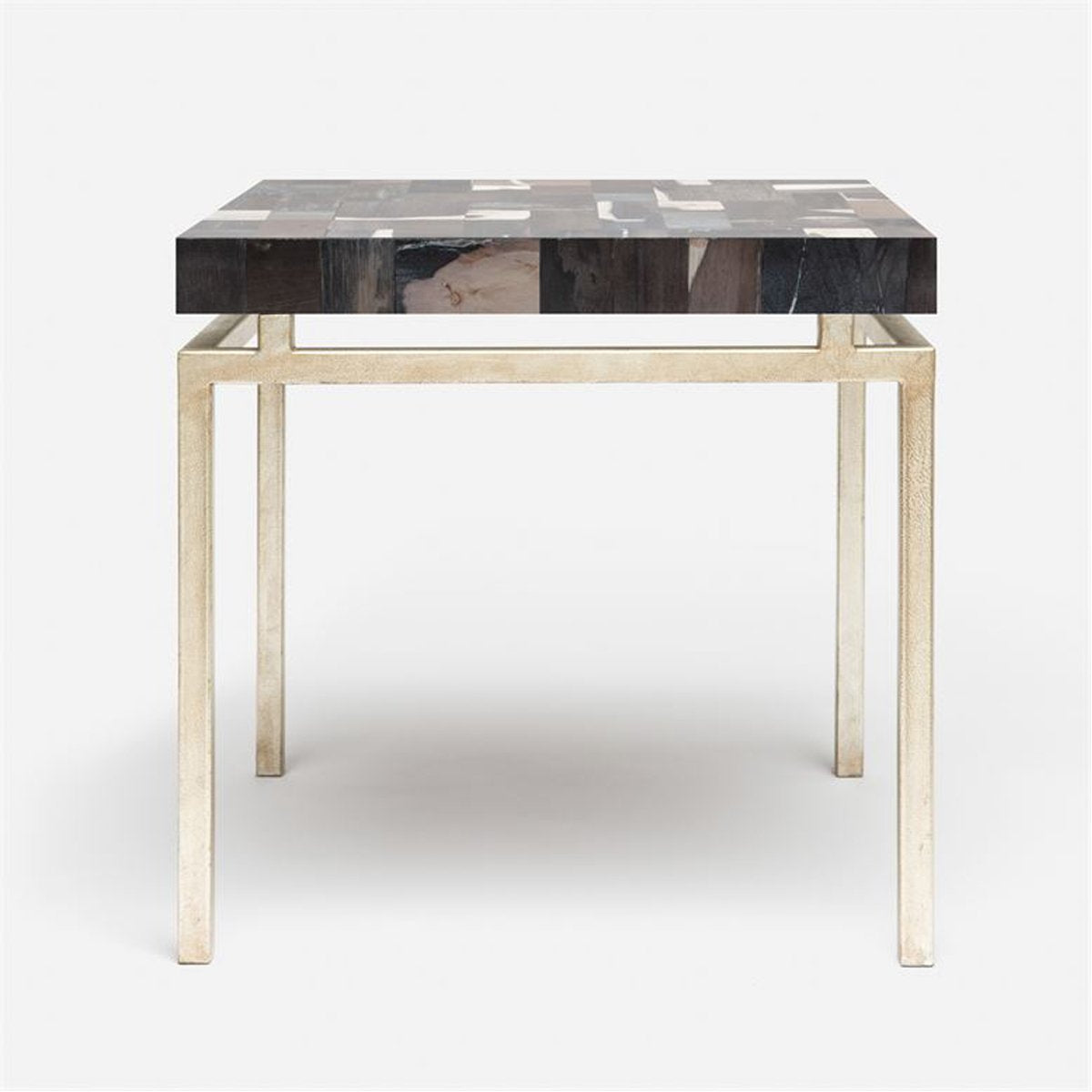 Made Goods Benjamin Floating Leg Side Table in Petrified Wood