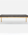 Made Goods Benjamin Floating Leg 52-Inch Coffee Table in Faux Linen