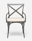 Made Goods Beverly Metal X-Back Outdoor Chair, Weser Fabric