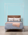 Made Goods Brennan Short Canopy Bed in Danube Fabric