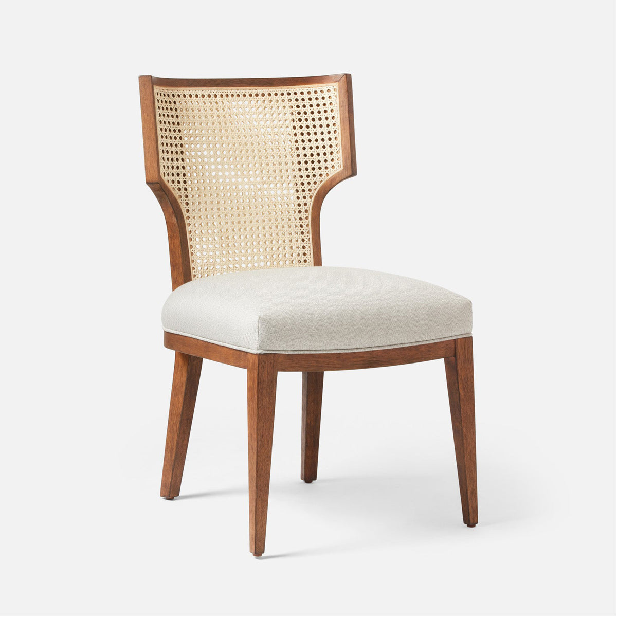 Made Goods Carleen Wingback Cane Dining Chair in Volta Fabric