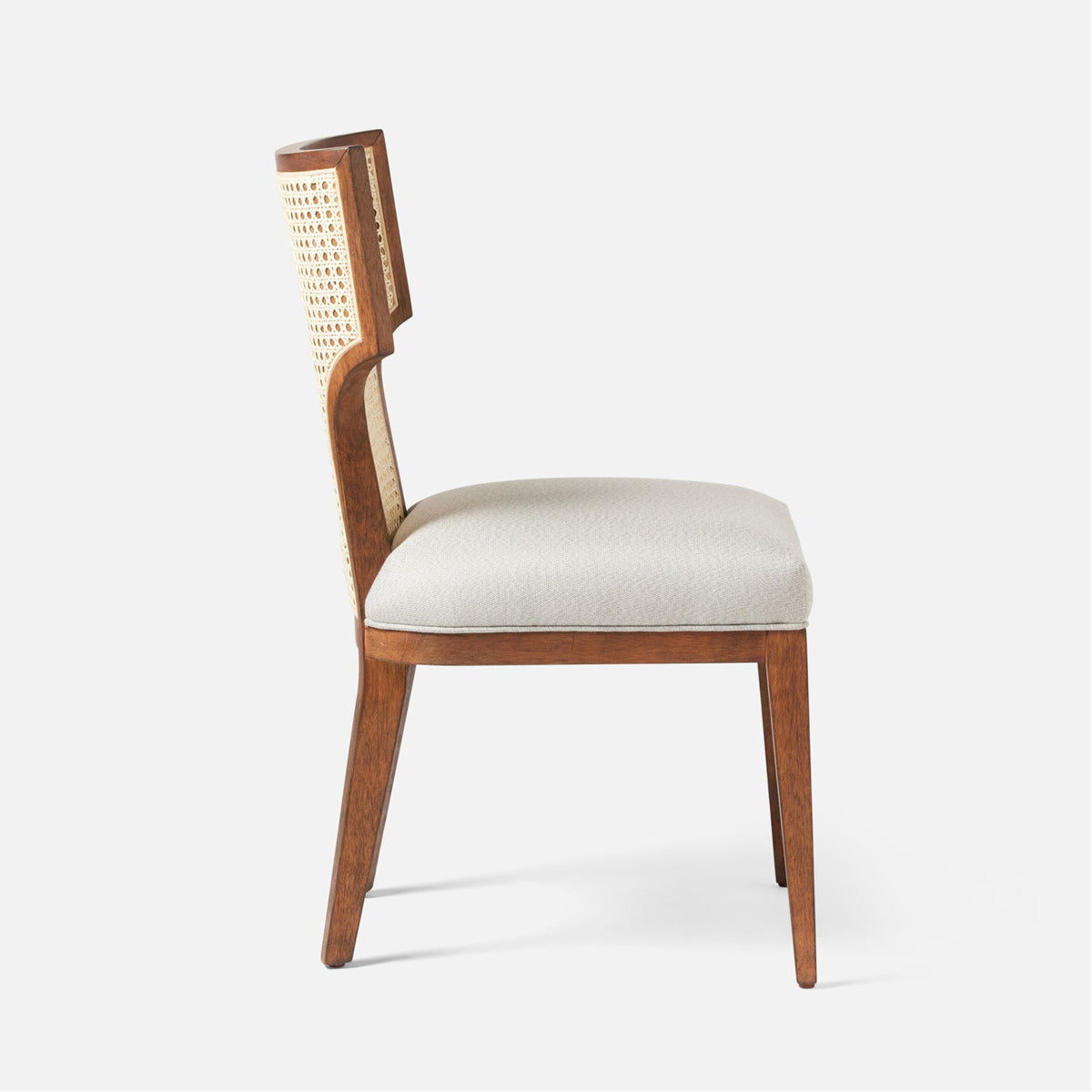 Made Goods Carleen Wingback Cane Dining Chair in Volta Fabric