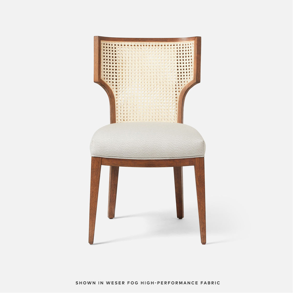 Made Goods Carleen Wingback Cane Dining Chair in Volta Fabric