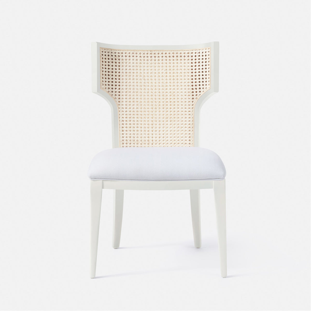 Made Goods Carleen Wingback Cane Dining Chair in Aras Mohair