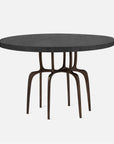 Made Goods Cyrano Metal Dining Table in Faux Shagreen