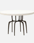 Made Goods Cyrano Metal Dining Table in Faux Shagreen