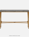 Made Goods Giordano Sculptural Console Table in Beige Crystal Stone