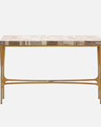 Made Goods Giordano Sculptural Console Table in Faux Linen