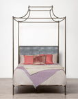 Made Goods Janelle Scalloped Iron Canopy Bed in Arno Fabric