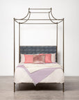 Made Goods Janelle Scalloped Iron Canopy Bed in Ettrick Cotton Jute