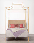 Made Goods Janelle Scalloped Iron Canopy Bed in Ettrick Cotton Jute