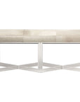 Made Goods Lex Clear Acrylic Double Bench in Hair-On-Hide