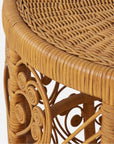 Made Goods Maybelle Barrel-Style Side Table in Curlicue Wicker