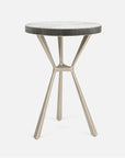 Made Goods Paislee Iron Tripod Table in Faux Shagreen