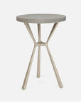 Made Goods Paislee Iron Tripod Table in Faux Shagreen