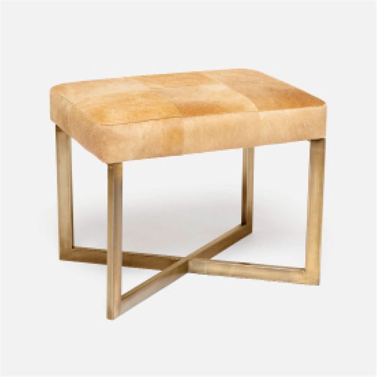 Made Goods Roger Cowhide Single Bench in Hair-On-Hide