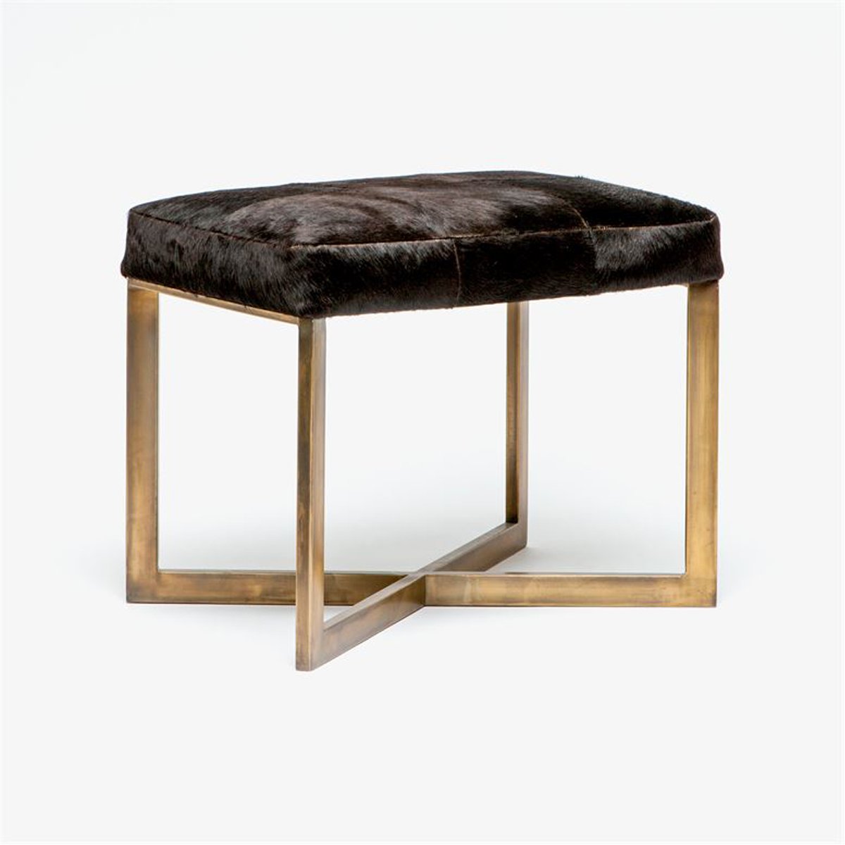 Made Goods Roger Cowhide Single Bench in Hair-On-Hide