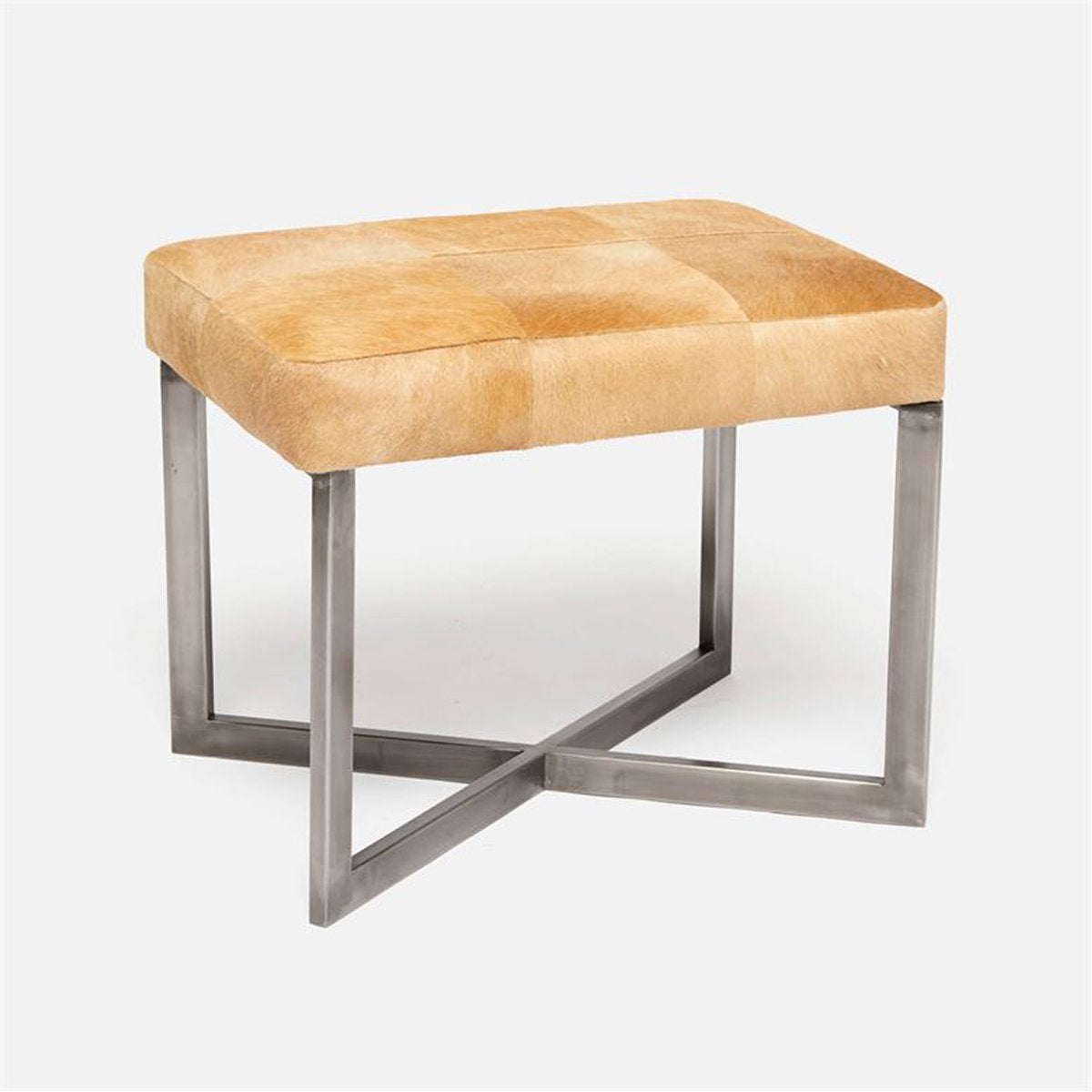 Made Goods Roger Cowhide Single Bench in Hair-On-Hide