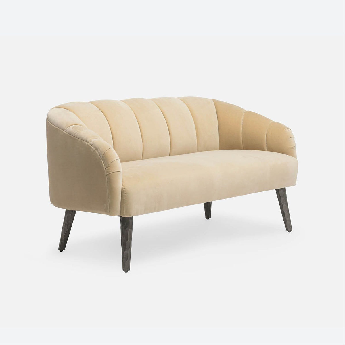 Made Goods Rooney Upholstered Shell Sofette in Havel Velvet