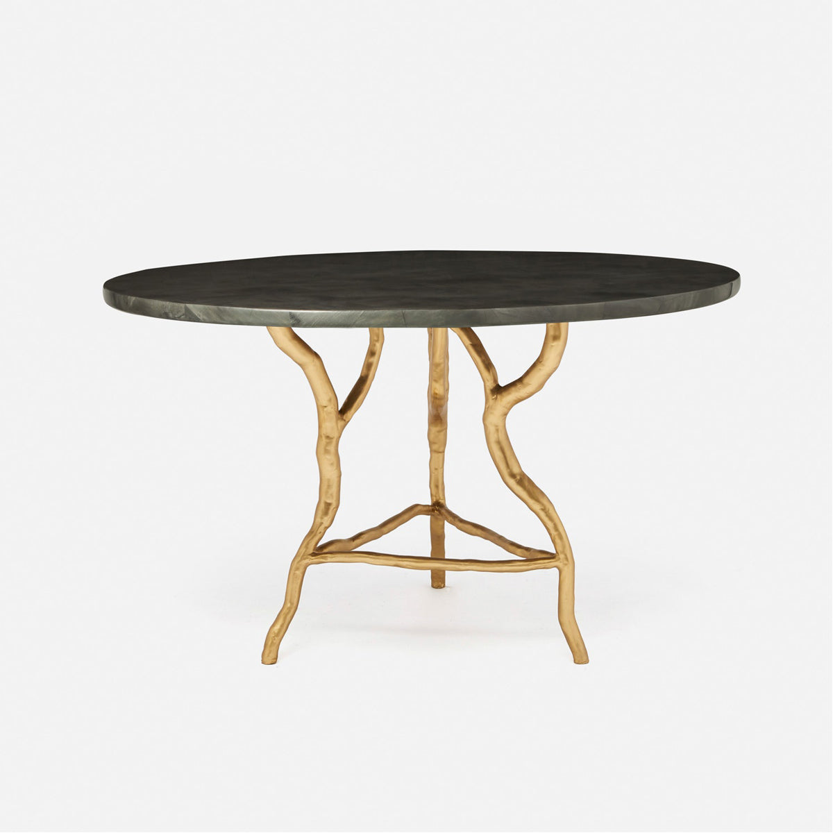 Made Goods Royce Round Dining Table in Faux Horn Top