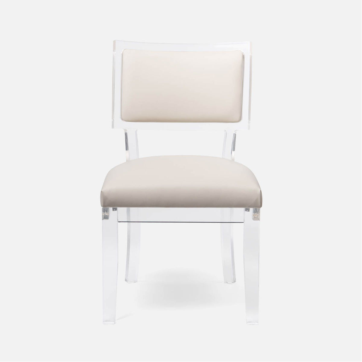 Made Goods Winston Clear Acrylic Dining Chair, Ettrick Cotton Jute