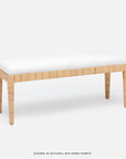 Made Goods Wren Upholstered Rattan Double Bench in Pagua Fabric