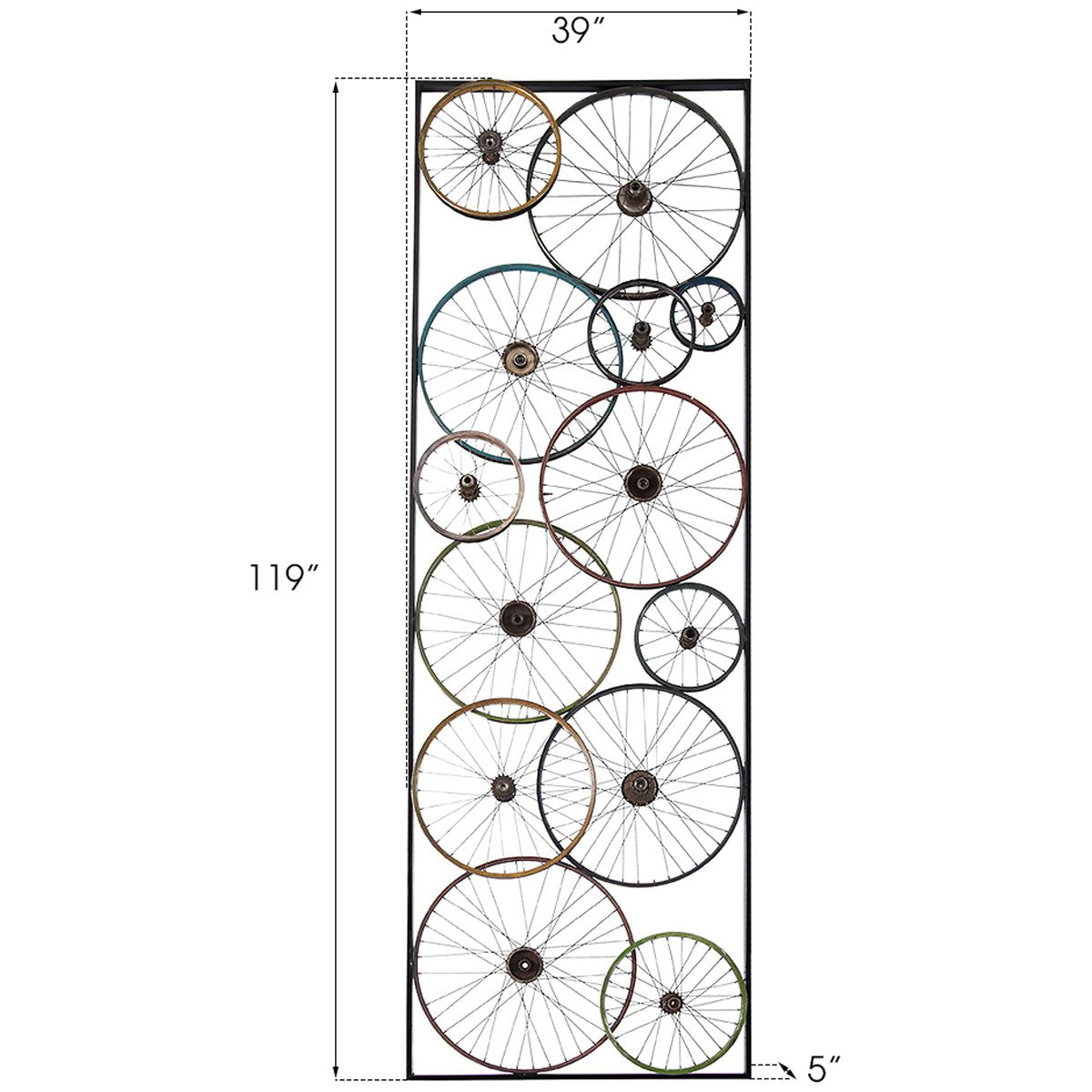 Phillips Collection Assorted Bicycle Wheel Wall Art