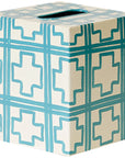 Worlds Away Tissue Box with Geometric Design