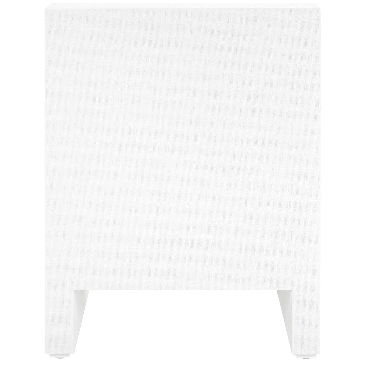 Villa &amp; House Morgan Grasscloth 3-Drawer Side Table in White