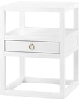 Villa & House Newport 1-Drawer White Side Table