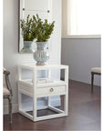 Villa & House Newport 1-Drawer White Side Table