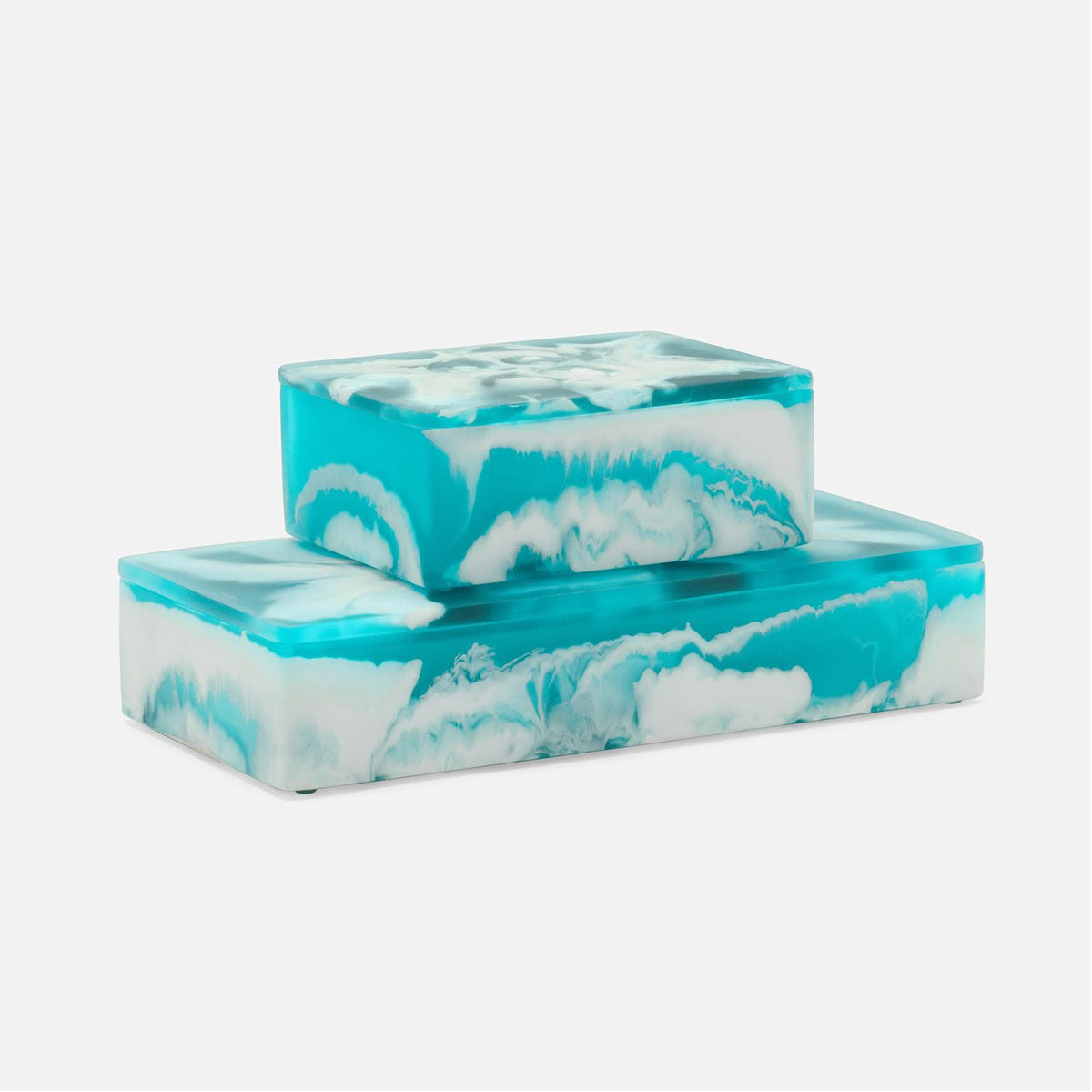 Made Goods Osias Swirled Resin Box, 2-Piece Set