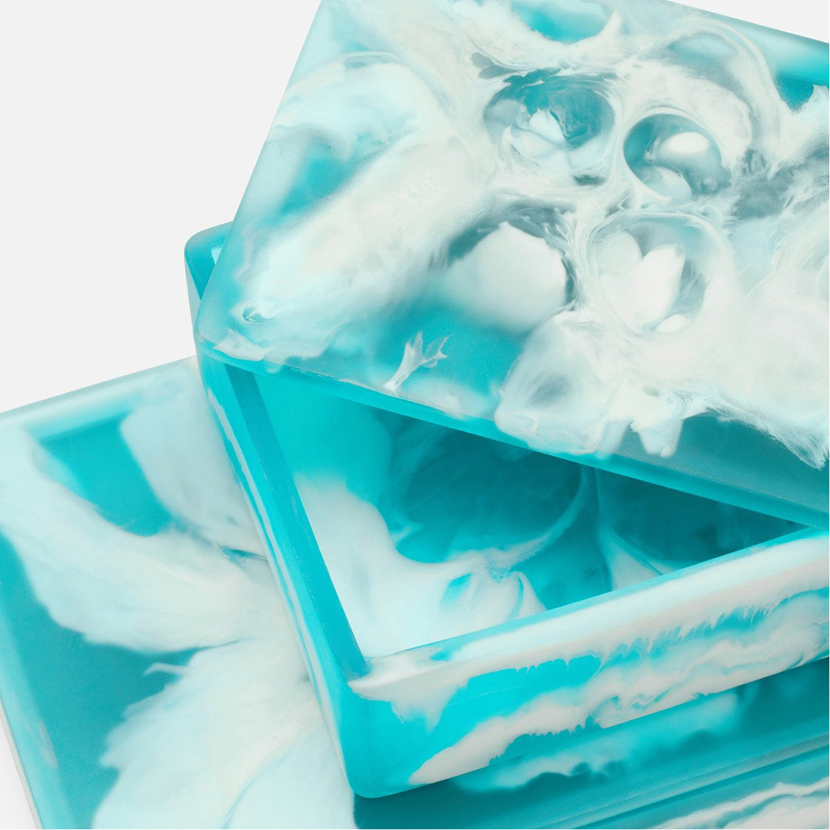 Made Goods Osias Swirled Resin Box, 2-Piece Set