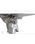 Phillips Collection Crown Console Table, Silver Leaf