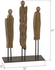 Phillips Collection Robed Monk Trio Sculpture