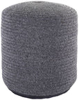 Jaipur Montauk Bridgehampton Solid Dark Gray MOT01 Pouf