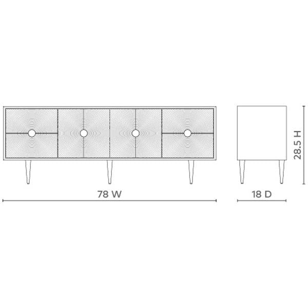 Villa &amp; House Randers 4-Drawer and 2-Door Cabinet