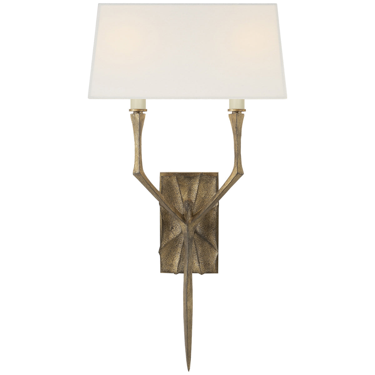 Visual Comfort Bristol Large Sconce with Linen Shade