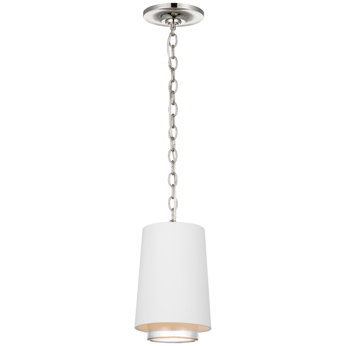 Visual Comfort Sydney Narrow Pendant with Matte White Shade