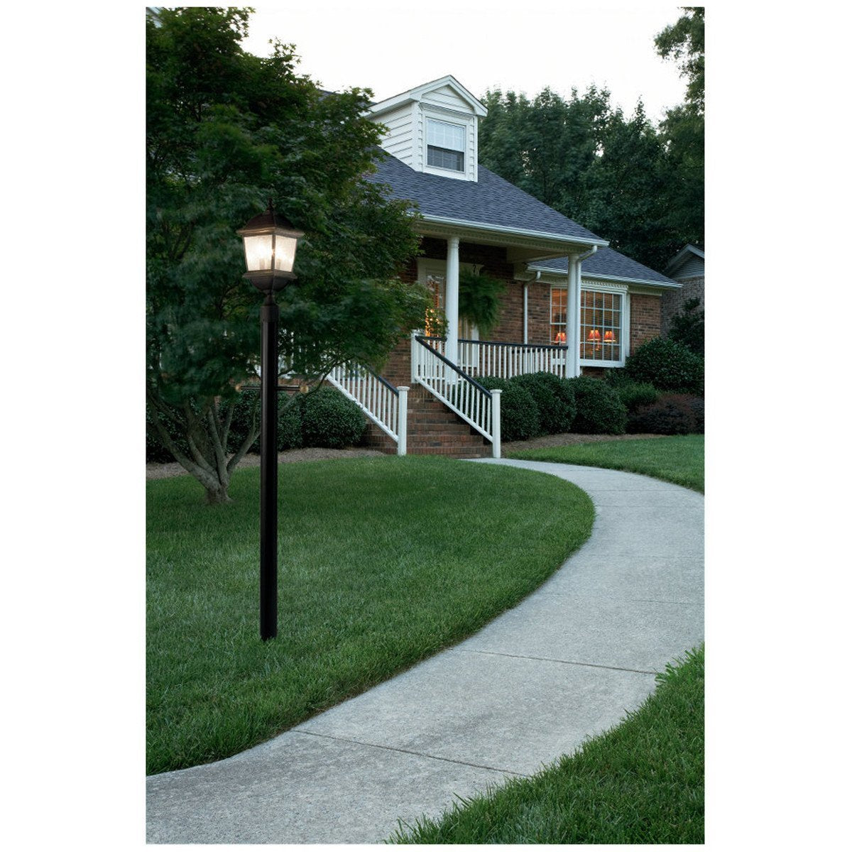 Sea Gull Lighting Kent Black One Light Outdoor Post Lantern