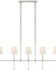 Visual Comfort Camille Medium Linear Chandelier with Linen Shades